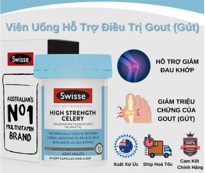 Top 10 Thực phẩm chức năng hỗ trợ điều trị bệnh Gout hiệu quả nhất hiện nay