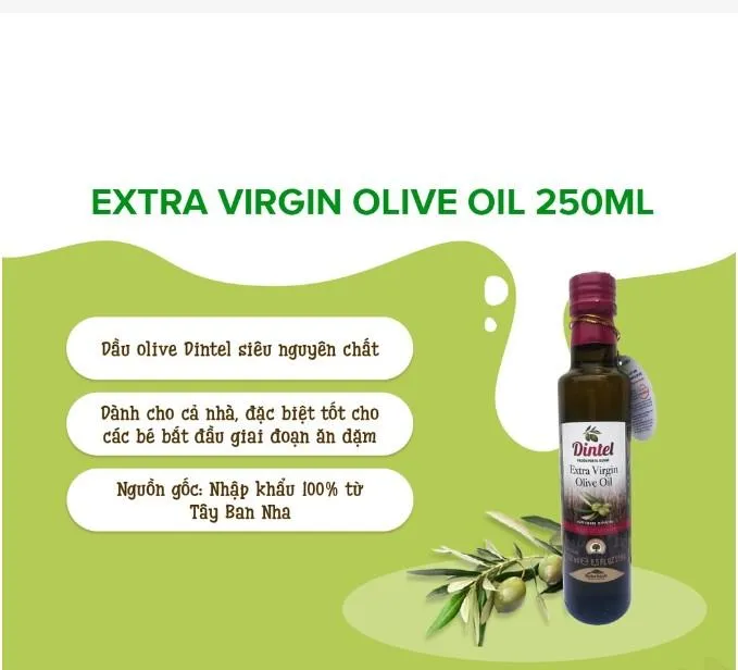 Top 8 Dầu olive cho bé ăn dặm được tin dùng nhất hiện nay